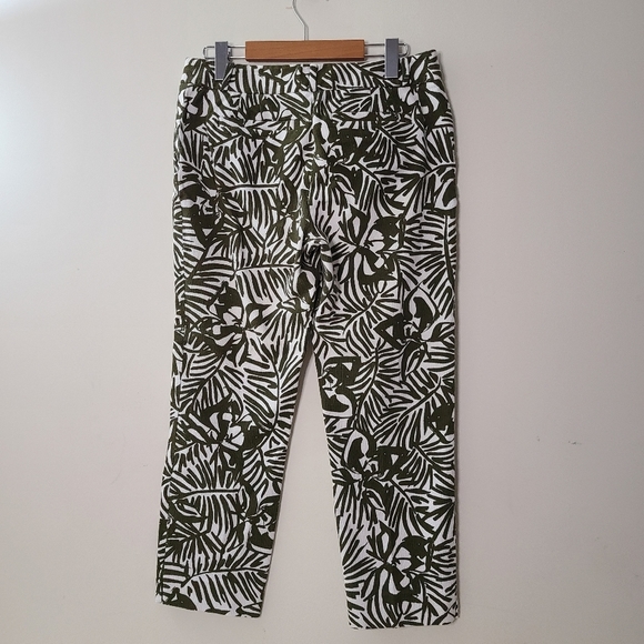 KATE Spade NY The Jackie ankle cropped botanical print textured pants, Sz 4 - Picture 2 of 11